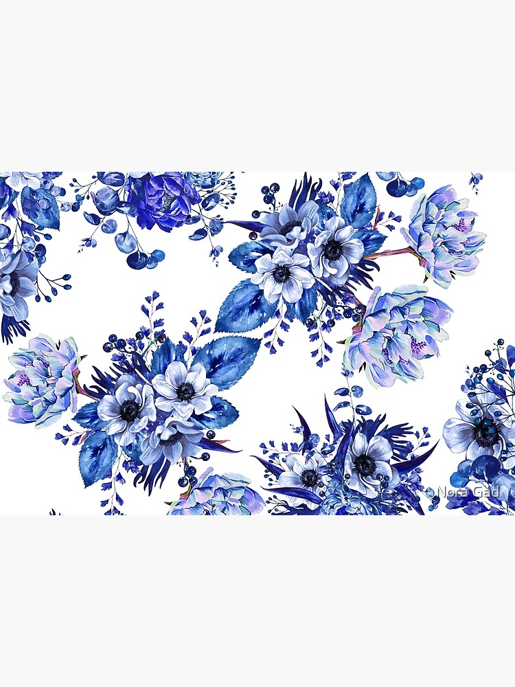 Blue Floral Design by NoraMohammed