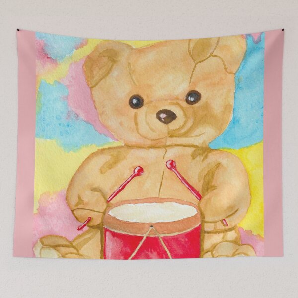 Item preview, Drumming teddy bear designed and sold by MelanieNad.