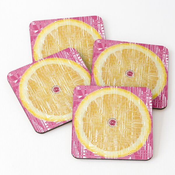 Item preview, Lemon zest fruit trending design, pink background designed and sold by Happyoninside.