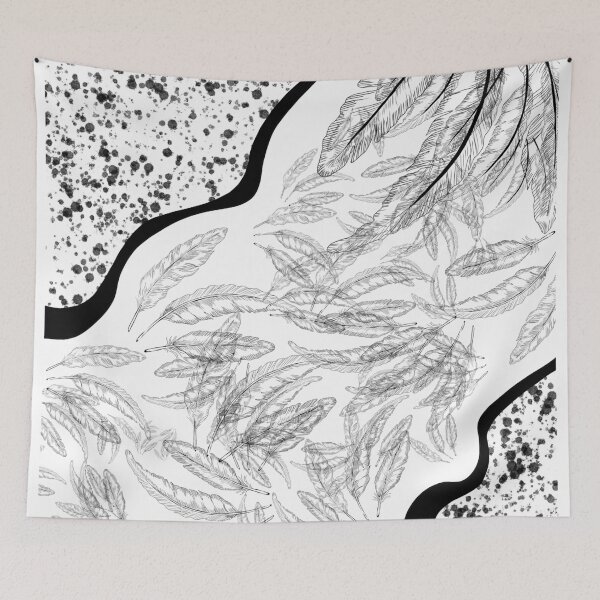 Item preview, Pattern falling feathers designed and sold by Patricia Piotrak.