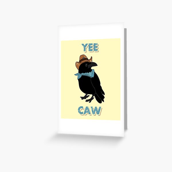 Aperçu de l'œuvre yee-caw - doodle drôle de corbeau créée et vendue par FandomizedRose.