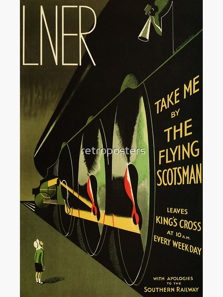 LNER Take Me by the Flying Scotsman Train Advertisement Vintage Railroad by retroposters