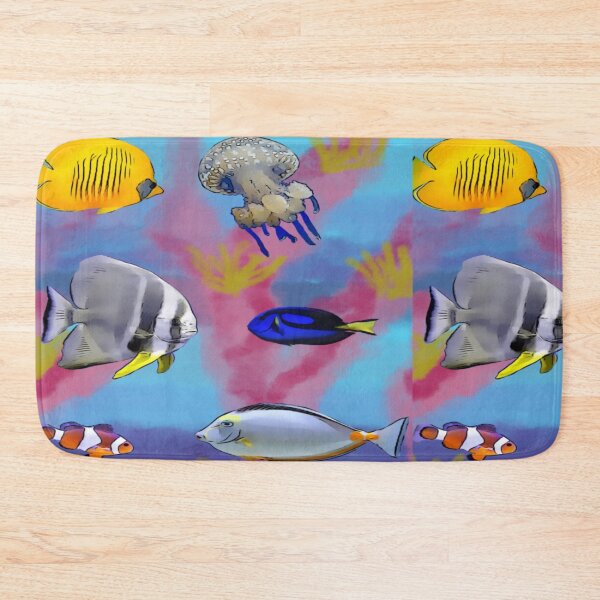 Item preview, Colorful sea fish pattern designed and sold by MelanieNad.