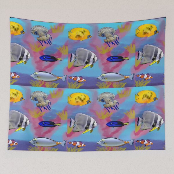 Item preview, Colorful sea fish pattern designed and sold by MelanieNad.