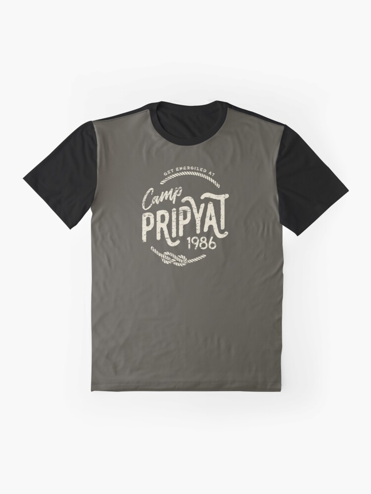 Thumbnail 4 of 5, Graphic T-Shirt, Camp Pripyat (Tan) designed and sold by mousehawk.