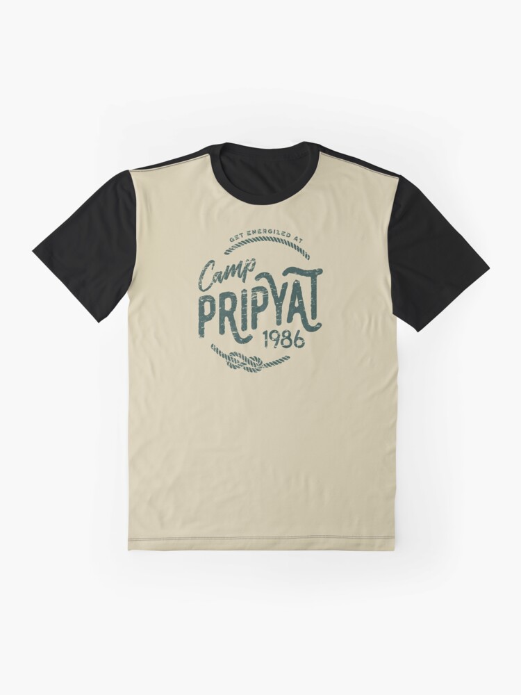 Thumbnail 4 of 5, Graphic T-Shirt, Camp Pripyat (Olive) designed and sold by mousehawk.