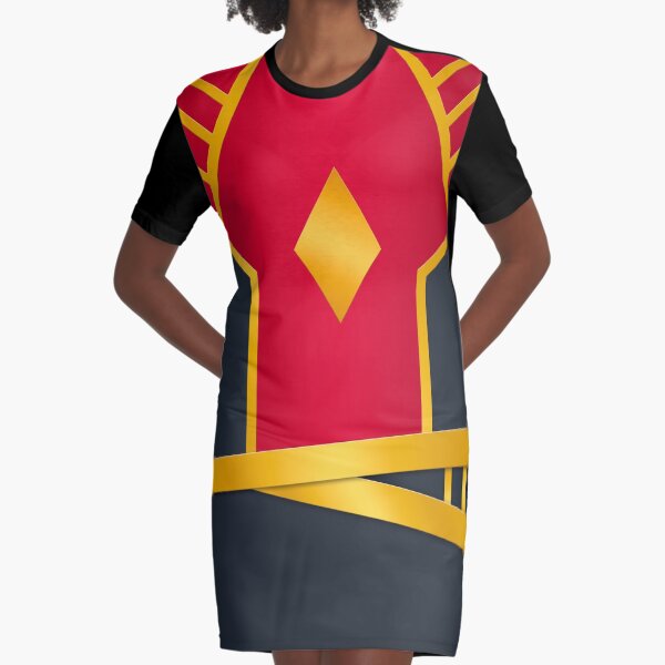 Red Omega Ranger Graphic T-Shirt Dress