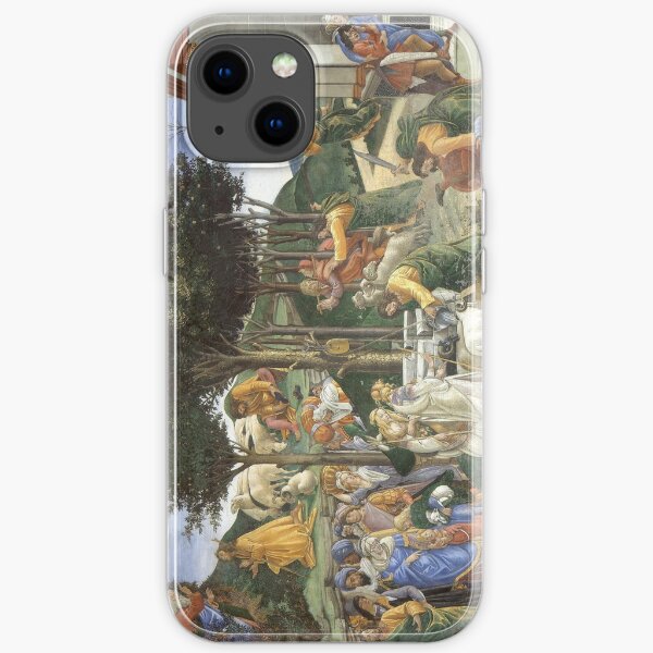 Trials of Moses Painting by Botticelli - Sistine Chapel iPhone Soft Case