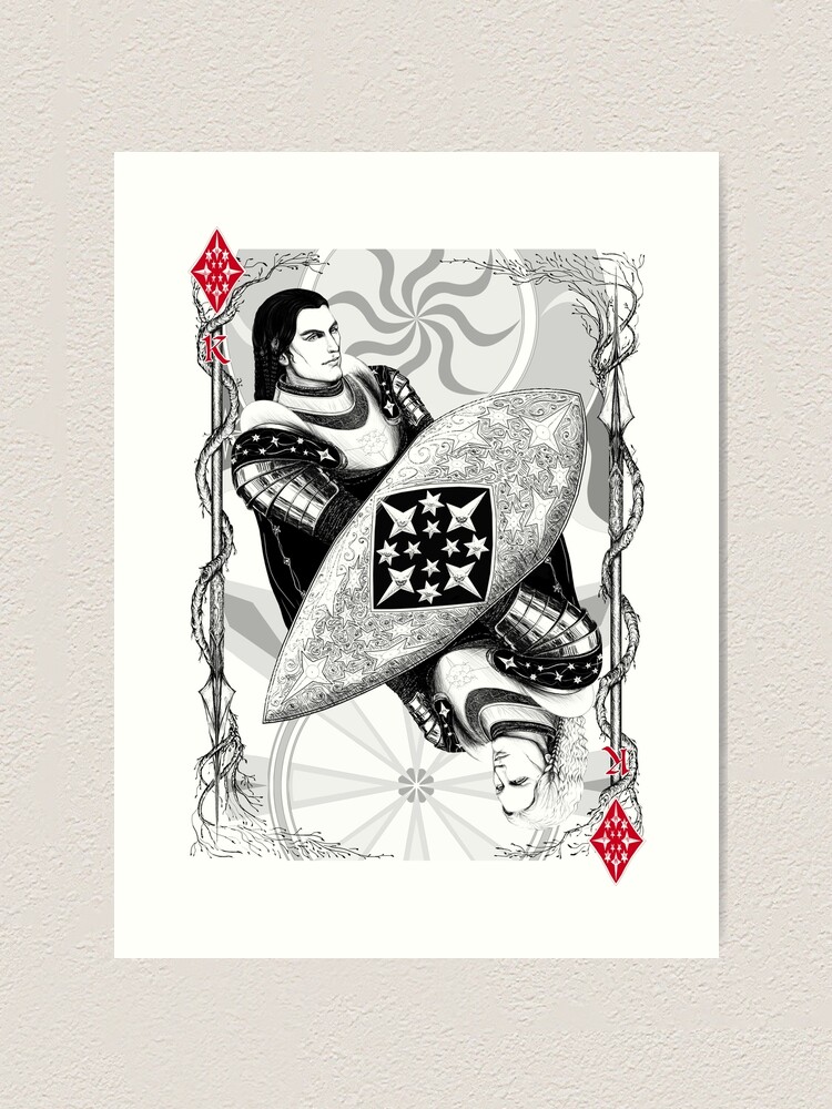 Thumbnail 1 of 3, Art Print, King of Diamonds designed and sold by Sirielle.