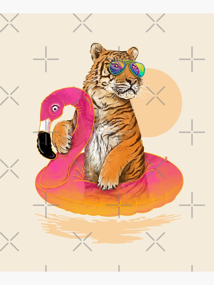 Chillin, Flamingo Tiger by 38Sunsets