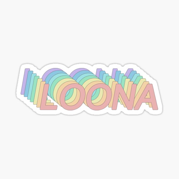 Tipografía LOONA Pegatina
