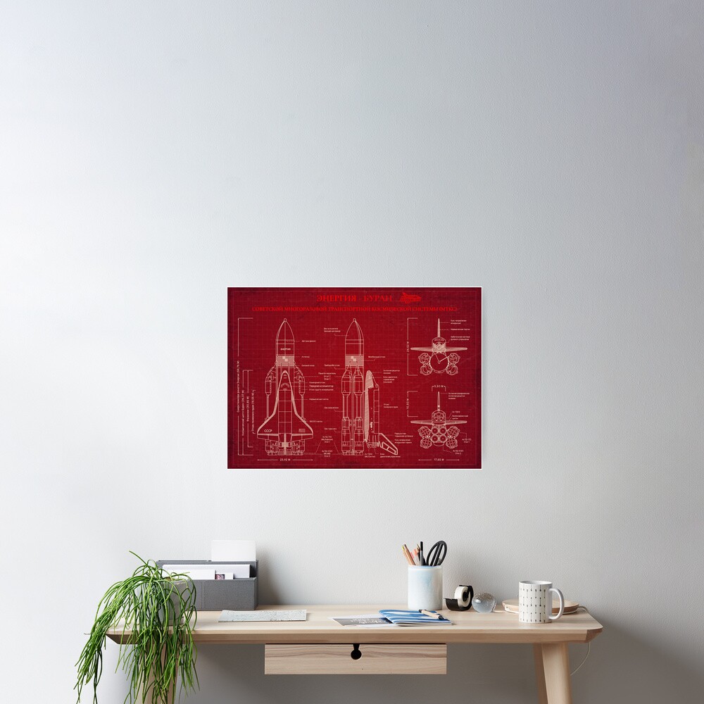 BURAN-ENERGY (Red Print) - Russian Version Poster