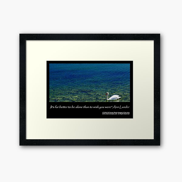It's far better to be alone... Framed Art Print