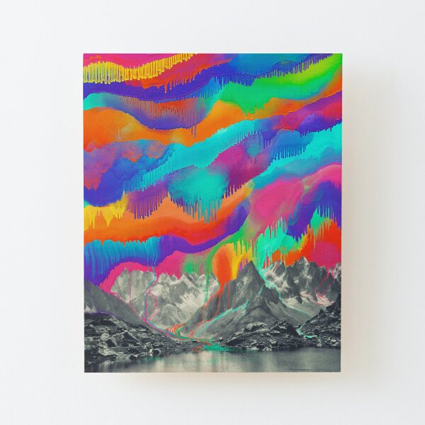Skyfall, Melting Northern Lights Wood Mounted Print