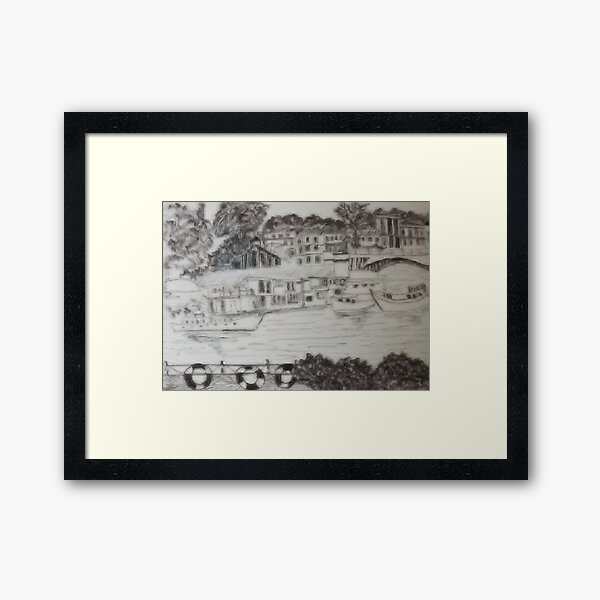 Richmond River Boat Framed Art Print