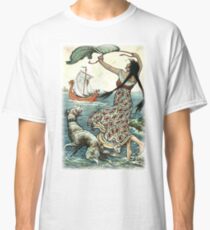 THE BLACK-BROWED MAID STOOD UPON THE BANK AS THE RED SHIP SAILED AWAY FROM NOVGOROD from the story VASILY THE TURBULENT in The Russian Story Book Classic T-Shirt