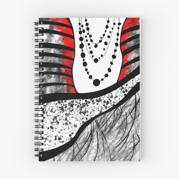 Item preview, Pattern Black White Red Necklace designed and sold by Patricia Piotrak.