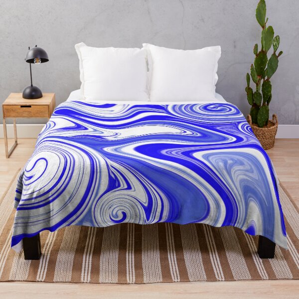 Item preview, Pintura fluida azul blanco designed and sold by Patricia Piotrak.