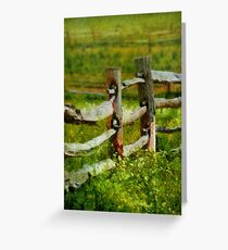 Country - The old fence post Greeting Card