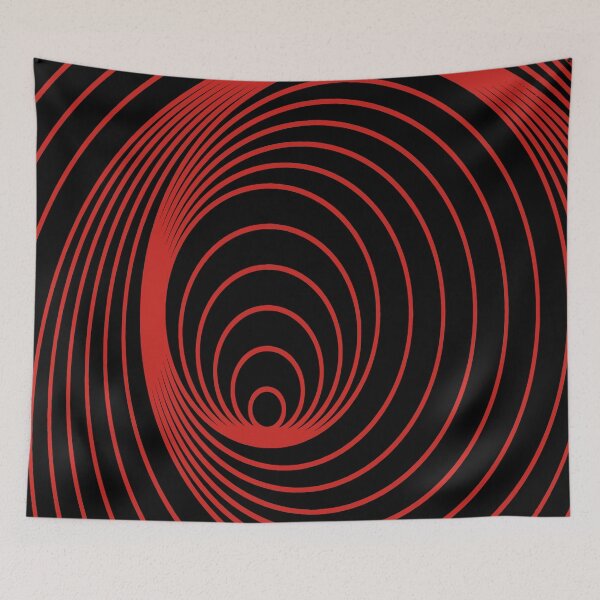 Item preview, Swirl Cone Abstract in Red on Black designed and sold by Darcy777.