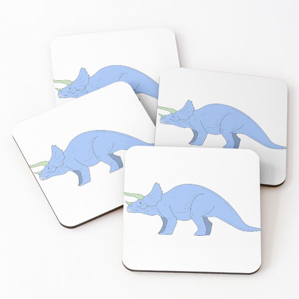 Item preview, triceratops dinosaur cute blue dino minimal style designed and sold by tuurskaya.