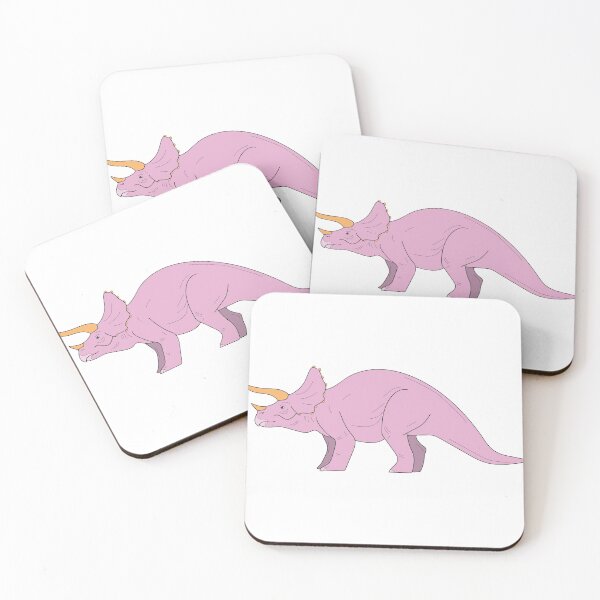 Item preview, triceratops dinosaur cute pink dino minimal style designed and sold by tuurskaya.