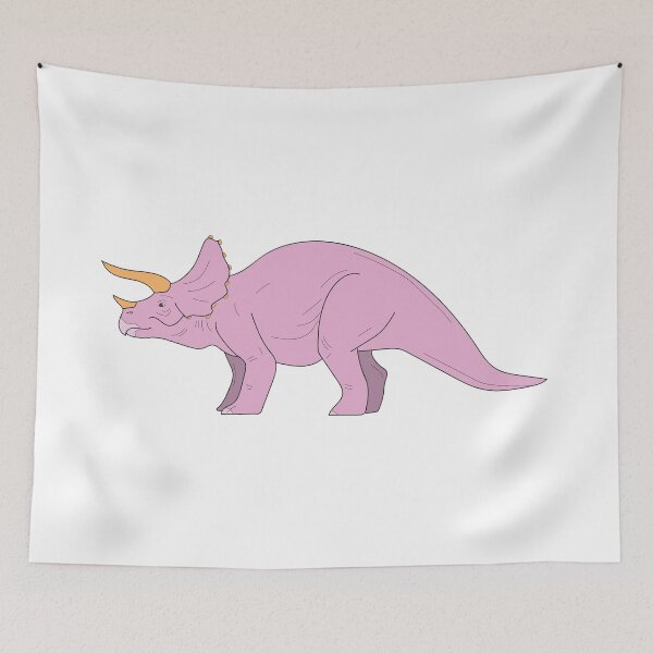 Item preview, triceratops dinosaur cute pink dino minimal style designed and sold by tuurskaya.