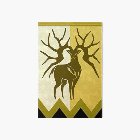 Golden Deer Emblem Art Board Print
