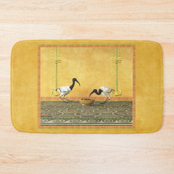 Item preview, Two Ibis next to a frescoed wall designed and sold by Roberta Angiolani.