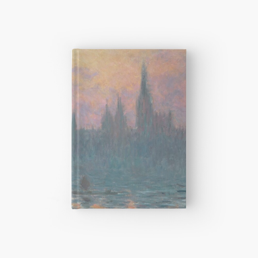 The Houses of Parliament Sunset by Claude Monet Hardcover Journal