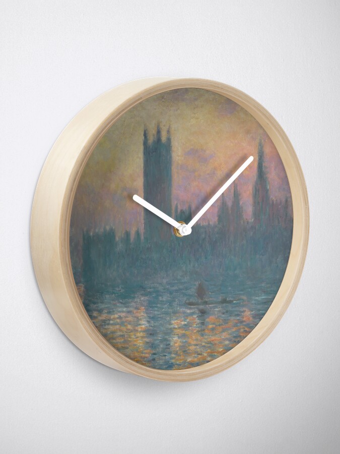 Alternate view of The Houses of Parliament Sunset by Claude Monet Clock
