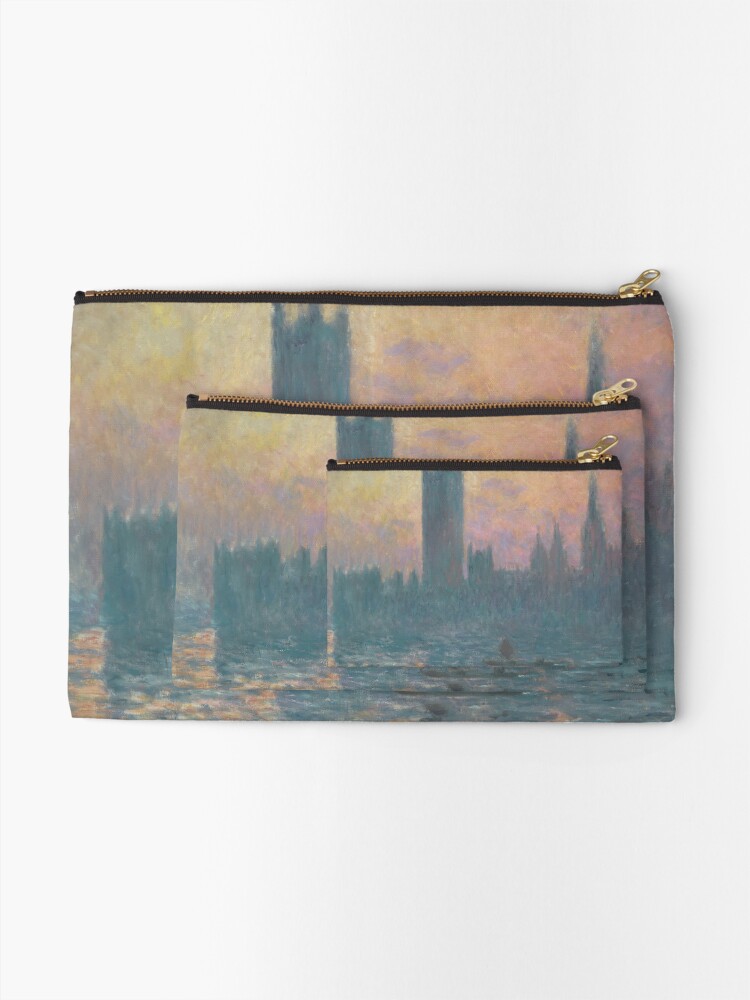 Alternate view of The Houses of Parliament Sunset by Claude Monet Zipper Pouch