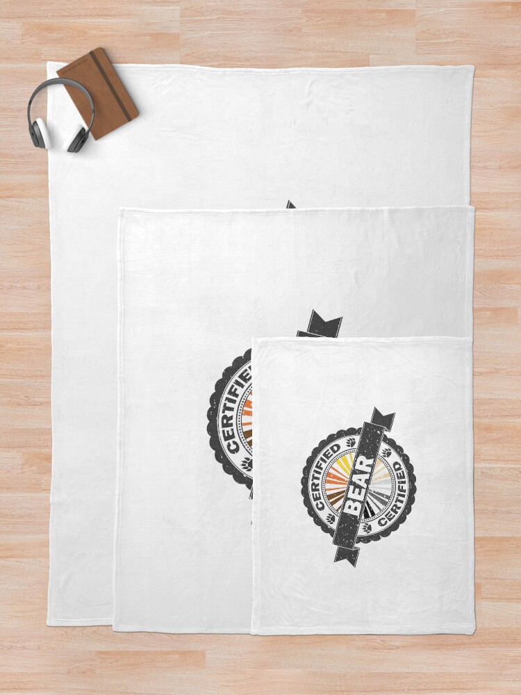 Alternate view of Certified Bear Stamp Throw Blanket