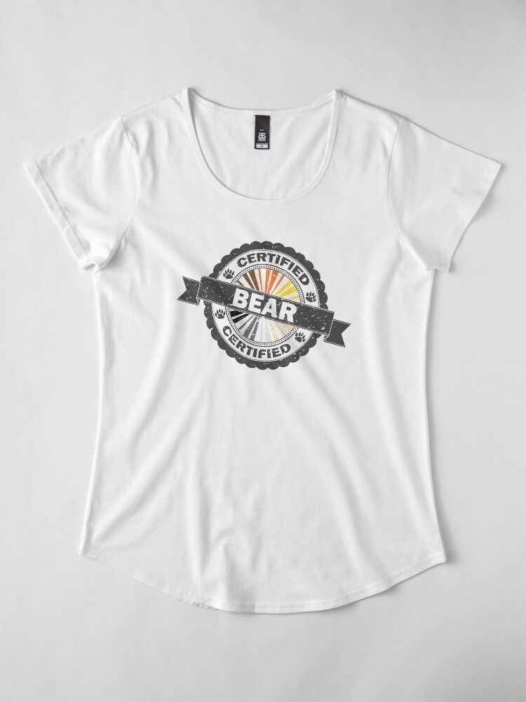 Alternate view of Certified Bear Stamp Premium Scoop T-Shirt