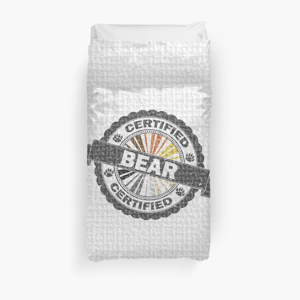 Certified Bear Stamp Duvet Cover