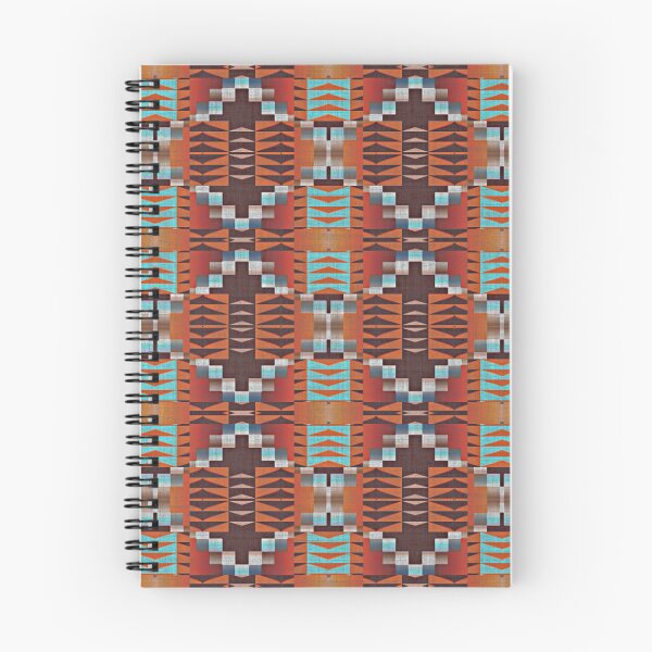 Item preview, Turquesa naranja rojo marrón tribal arte tribal patrón designed and sold by LC Graphic Design Studio.