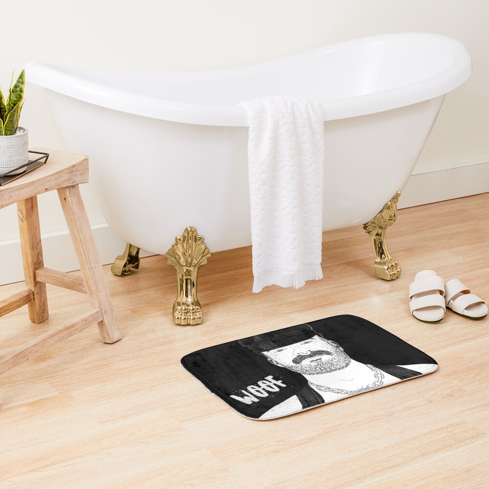 Woof (Ink) Bath Mat