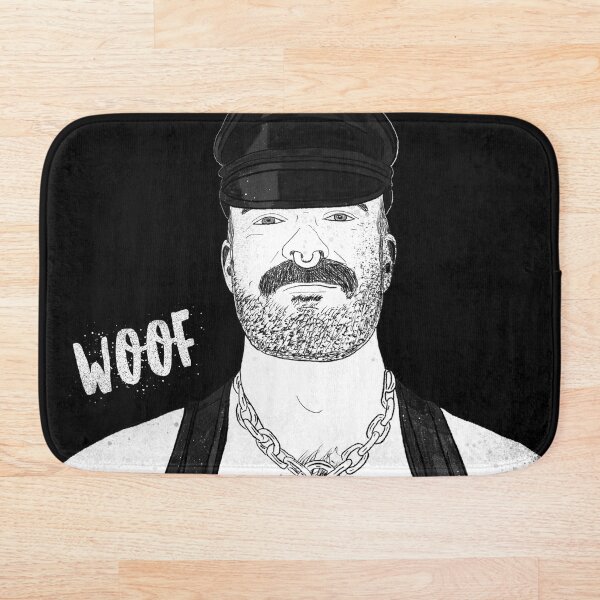 Woof (Ink) Bath Mat