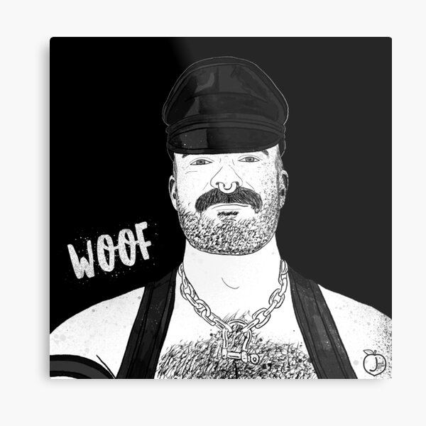 Woof (Ink) Metal Print