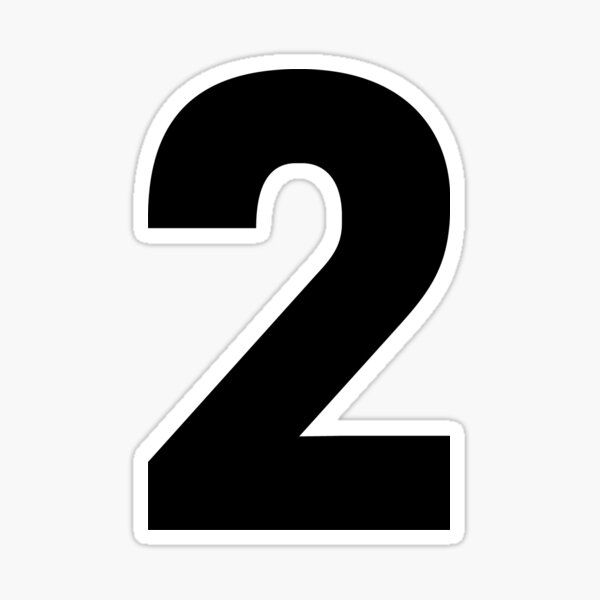 Number “2”" Sticker Sale by m------ | Redbubble