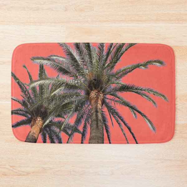 Item preview, palmier on living coral background designed and sold by AHELENE.