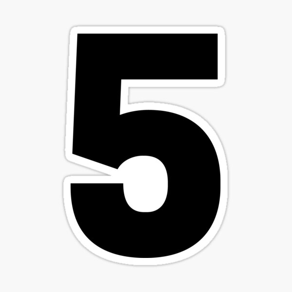 Number “5” Sticker for Sale by m------ | Redbubble