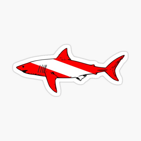 Item preview, DIVE Shark Diver Down Flag Scuba Diving Men or Women designed and sold by TmoT.