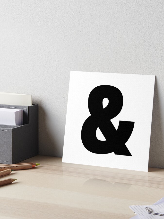 Ampersand (“&”) Art Board Print for Sale by m