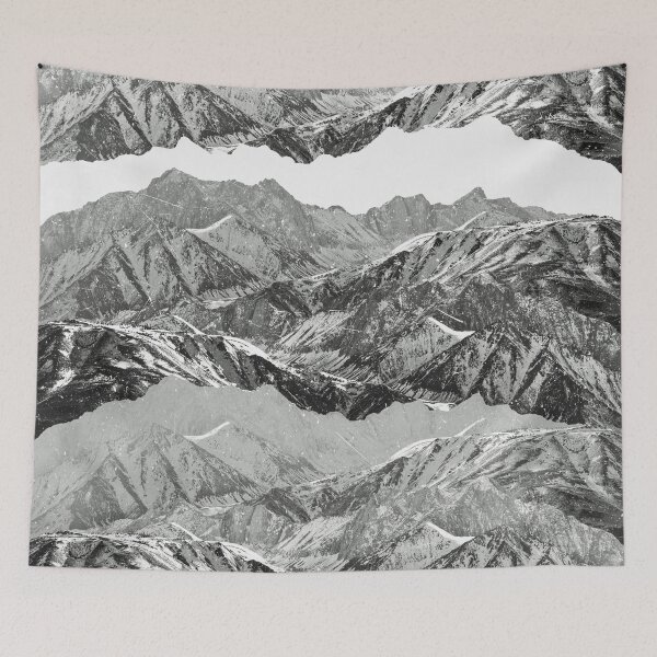 Item preview, MOUNTAIN MASHUP (MONOCHROME) designed and sold by KinguOmega.