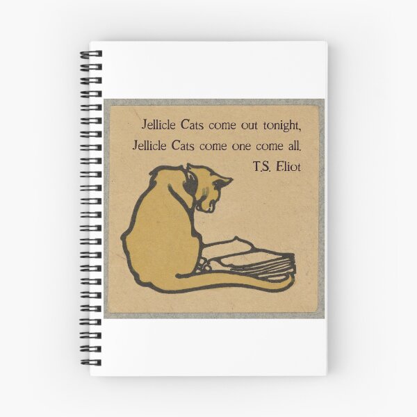 Item preview, Vintage cat reads TS Eliot designed and sold by picsoncotton.