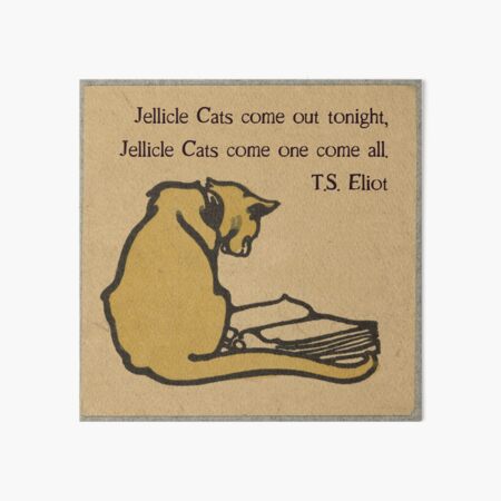 Item preview, Vintage cat reads TS Eliot designed and sold by picsoncotton.