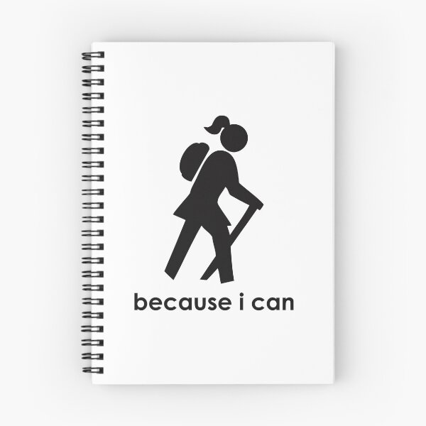 Item preview, Because I Can - hiker girl (black image) designed and sold by mymymagic.