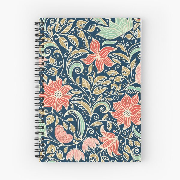 Item preview, colorful floral pattern in doodle style designed and sold by Doodle-Shmoodle.