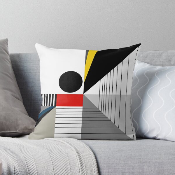 Bauhaus Mid Century Modern Throw Pillow Cover w Optional Insert by Roostery 